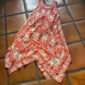 Floral Coral Kids Dress